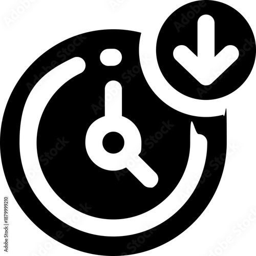 reduce cost glyph icon. Strong and solid vector icon for websites, mobile interfaces, presentations, and visual branding. High quality and easy to edit.