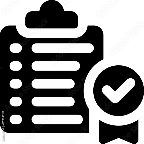 quality control glyph icon. Strong and solid vector icon for websites, mobile interfaces, presentations, and visual branding. High quality and easy to edit.