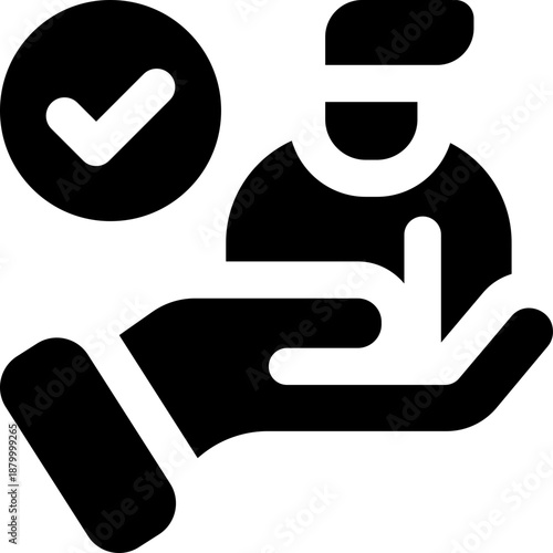 human resource glyph icon. Strong and solid vector icon for websites, mobile interfaces, presentations, and visual branding. High quality and easy to edit.