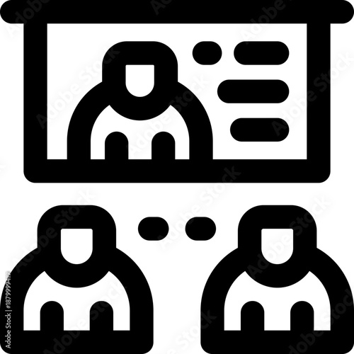 briefing line icon. Clean and minimalist vector icon for websites, mobile apps, presentations, and logos. Fully scalable and customizable for any project.