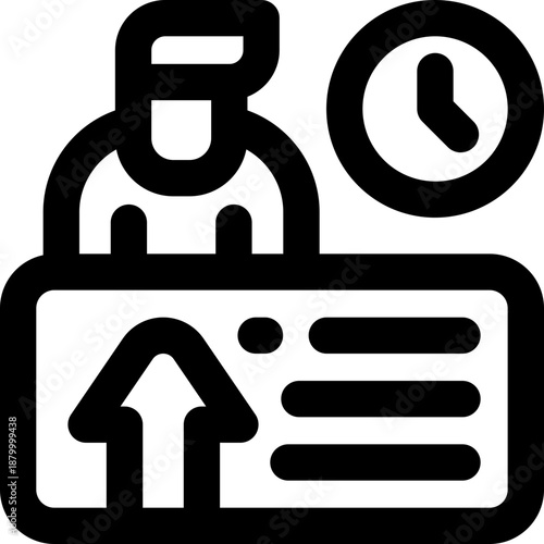 efficiency line icon. Clean and minimalist vector icon for websites, mobile apps, presentations, and logos. Fully scalable and customizable for any project.