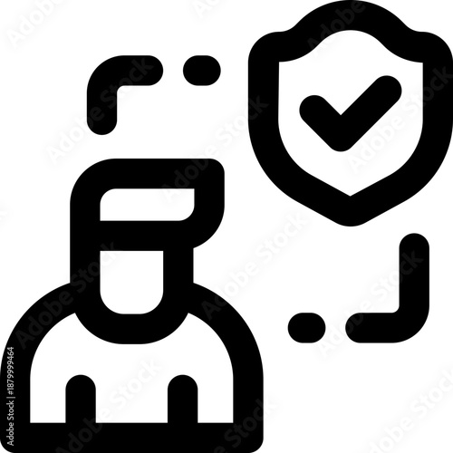 insurance line icon. Clean and minimalist vector icon for websites, mobile apps, presentations, and logos. Fully scalable and customizable for any project.