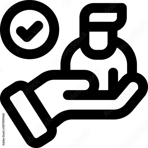 human resource line icon. Clean and minimalist vector icon for websites, mobile apps, presentations, and logos. Fully scalable and customizable for any project.