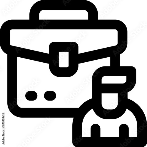 employee line icon. Clean and minimalist vector icon for websites, mobile apps, presentations, and logos. Fully scalable and customizable for any project.