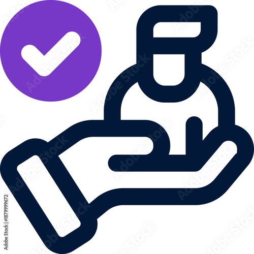 human resource duotone icon. Sleek and modern vector icon for websites, mobile apps, marketing materials, and corporate design. Fully scalable and ready to use.