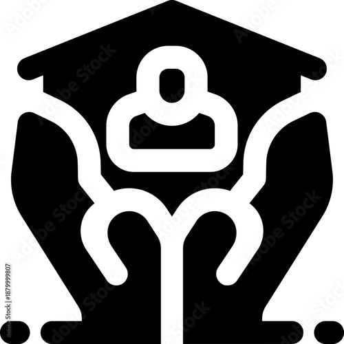 welfare glyph icon. Strong and solid vector icon for websites, mobile interfaces, presentations, and visual branding. High quality and easy to edit.