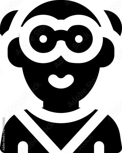 pensioner glyph icon. Strong and solid vector icon for websites, mobile interfaces, presentations, and visual branding. High quality and easy to edit.