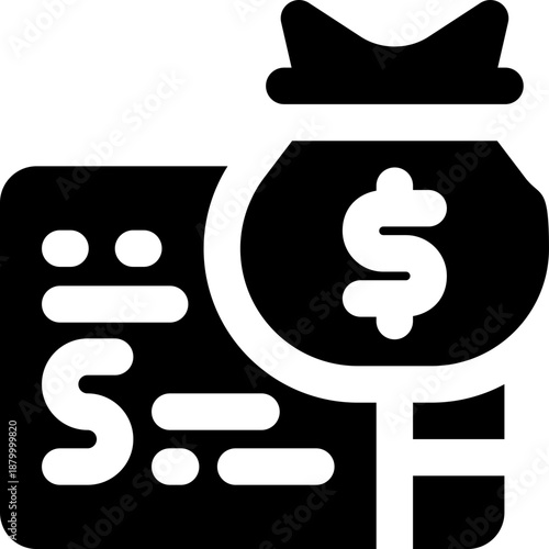 subsidy glyph icon. Strong and solid vector icon for websites, mobile interfaces, presentations, and visual branding. High quality and easy to edit.