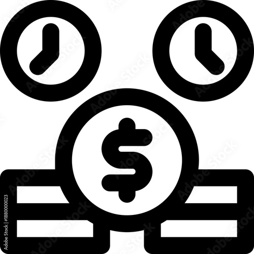 regular income line icon. Clean and minimalist vector icon for websites, mobile apps, presentations, and logos. Fully scalable and customizable for any project.