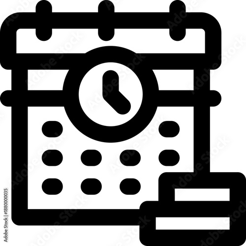 annuity line icon. Clean and minimalist vector icon for websites, mobile apps, presentations, and logos. Fully scalable and customizable for any project.