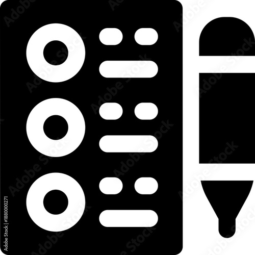 assignment glyph icon. Strong and solid vector icon for websites, mobile interfaces, presentations, and visual branding. High quality and easy to edit.