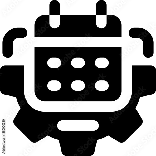 schedule glyph icon. Strong and solid vector icon for websites, mobile interfaces, presentations, and visual branding. High quality and easy to edit.