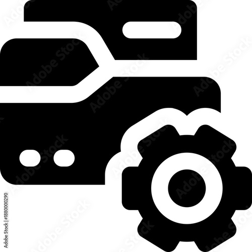 folder glyph icon. Strong and solid vector icon for websites, mobile interfaces, presentations, and visual branding. High quality and easy to edit.