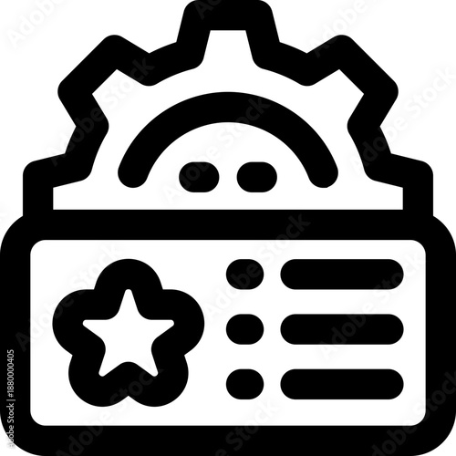 review line icon. Clean and minimalist vector icon for websites, mobile apps, presentations, and logos. Fully scalable and customizable for any project.