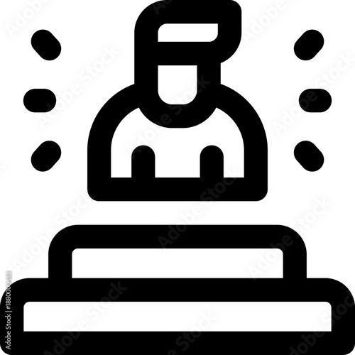 leader line icon. Clean and minimalist vector icon for websites, mobile apps, presentations, and logos. Fully scalable and customizable for any project.