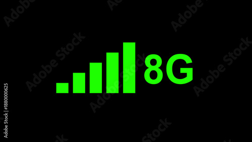 8G network icon design in flat icon. 8G network icon illustration in background computer and smartphone internet sign symbol.