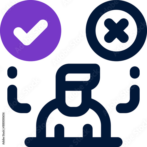 decision making duotone icon. Sleek and modern vector icon for websites, mobile apps, marketing materials, and corporate design. Fully scalable and ready to use.