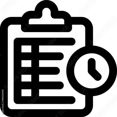 time line icon. Clean and minimalist vector icon for websites, mobile apps, presentations, and logos. Fully scalable and customizable for any project.