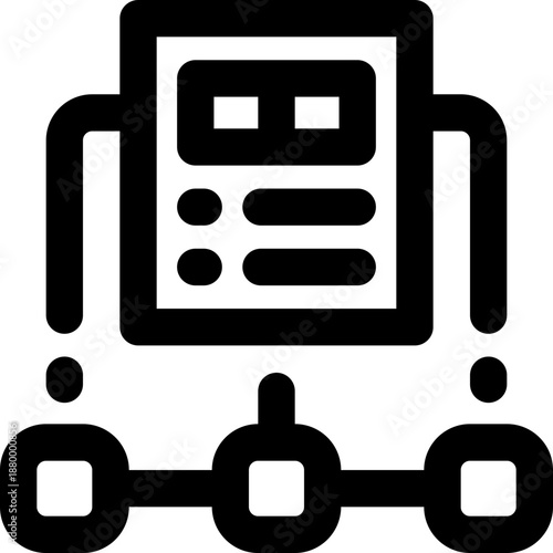 framework line icon. Clean and minimalist vector icon for websites, mobile apps, presentations, and logos. Fully scalable and customizable for any project.