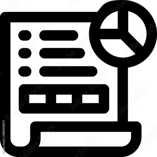 statistic line icon. Clean and minimalist vector icon for websites, mobile apps, presentations, and logos. Fully scalable and customizable for any project.