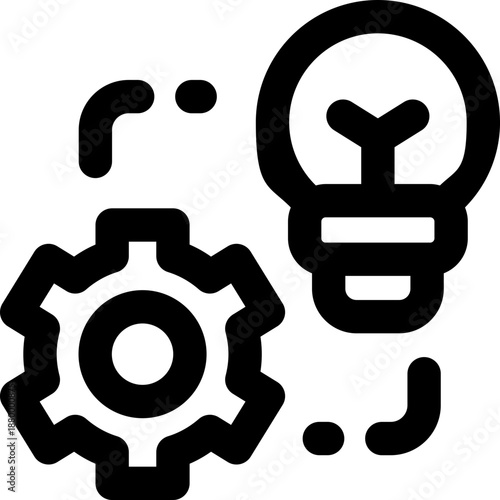 idea line icon. Clean and minimalist vector icon for websites, mobile apps, presentations, and logos. Fully scalable and customizable for any project.