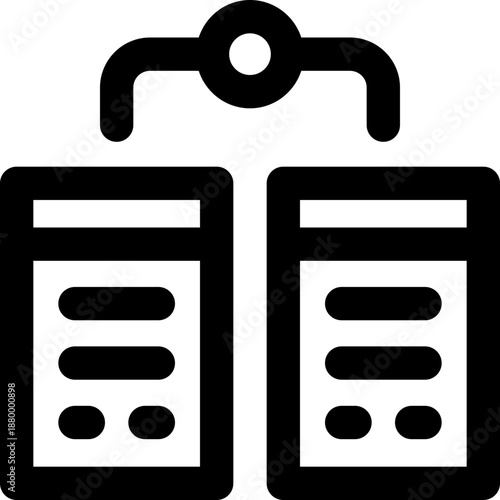 comparison line icon. Clean and minimalist vector icon for websites, mobile apps, presentations, and logos. Fully scalable and customizable for any project.