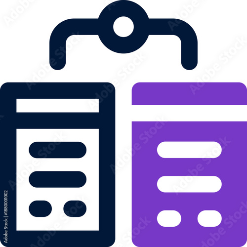 comparison duotone icon. Sleek and modern vector icon for websites, mobile apps, marketing materials, and corporate design. Fully scalable and ready to use.