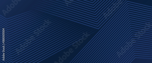Dark blue abstract vector background with layered diagonal lines forming sharp geometric angles, creating a sleek and modern corporate visual style.