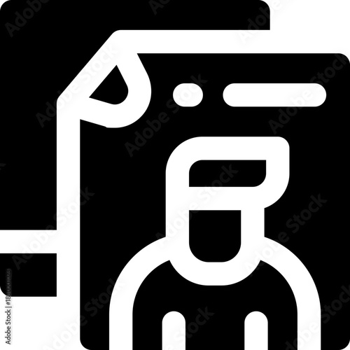 file glyph icon. Strong and solid vector icon for websites, mobile interfaces, presentations, and visual branding. High quality and easy to edit.