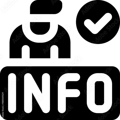 info glyph icon. Strong and solid vector icon for websites, mobile interfaces, presentations, and visual branding. High quality and easy to edit.