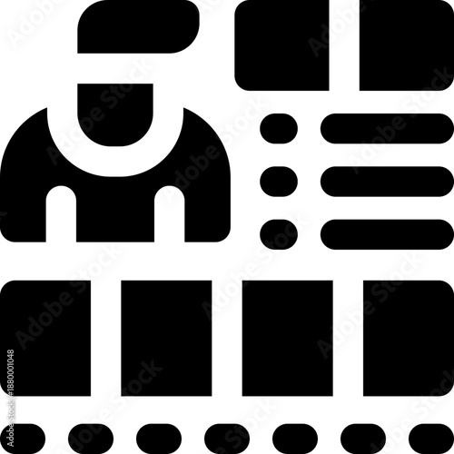 skill glyph icon. Strong and solid vector icon for websites, mobile interfaces, presentations, and visual branding. High quality and easy to edit.