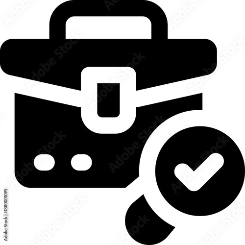 job seeker glyph icon. Strong and solid vector icon for websites, mobile interfaces, presentations, and visual branding. High quality and easy to edit.