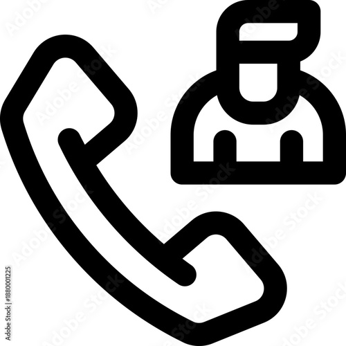 call line icon. Clean and minimalist vector icon for websites, mobile apps, presentations, and logos. Fully scalable and customizable for any project.