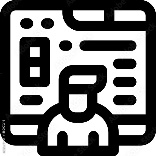 website line icon. Clean and minimalist vector icon for websites, mobile apps, presentations, and logos. Fully scalable and customizable for any project.