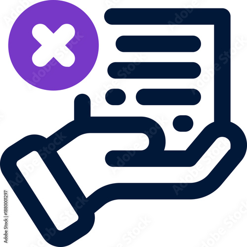 rejection duotone icon. Sleek and modern vector icon for websites, mobile apps, marketing materials, and corporate design. Fully scalable and ready to use.