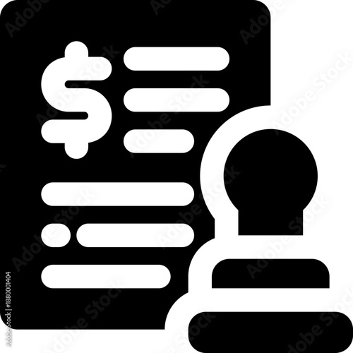 licensing glyph icon. Strong and solid vector icon for websites, mobile interfaces, presentations, and visual branding. High quality and easy to edit.