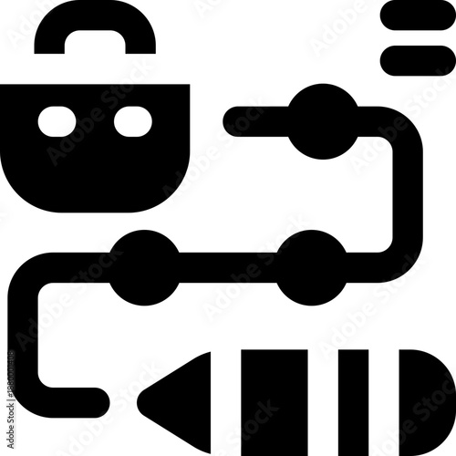 procedure glyph icon. Strong and solid vector icon for websites, mobile interfaces, presentations, and visual branding. High quality and easy to edit.