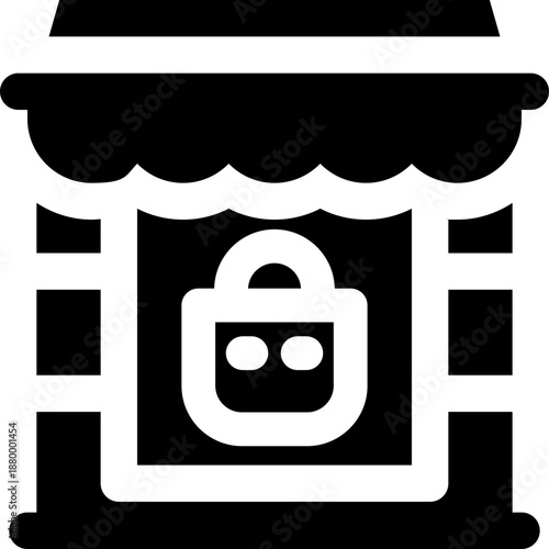 marketplace glyph icon. Strong and solid vector icon for websites, mobile interfaces, presentations, and visual branding. High quality and easy to edit.