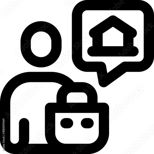 buyer line icon. Clean and minimalist vector icon for websites, mobile apps, presentations, and logos. Fully scalable and customizable for any project.