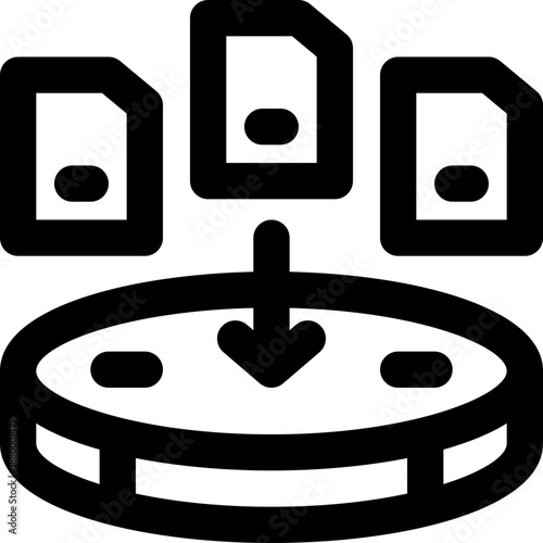 data collection line icon. Clean and minimalist vector icon for websites, mobile apps, presentations, and logos. Fully scalable and customizable for any project.