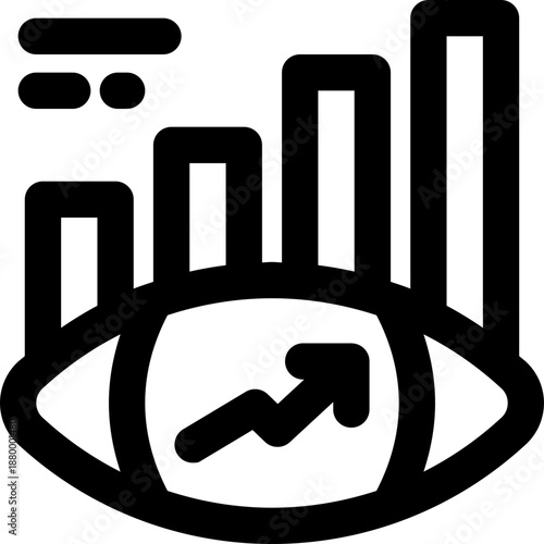 marketing vision line icon. Clean and minimalist vector icon for websites, mobile apps, presentations, and logos. Fully scalable and customizable for any project.