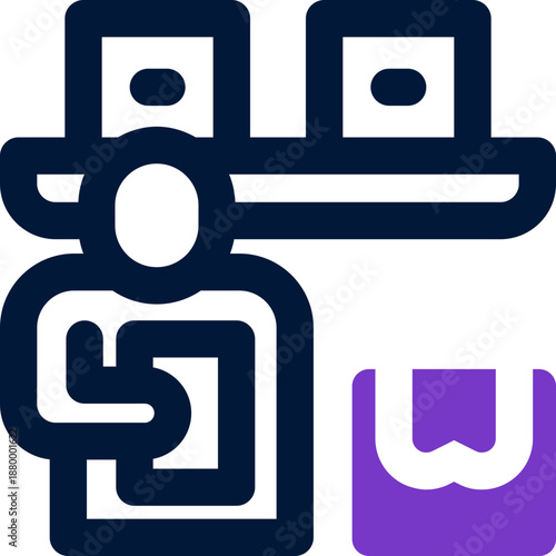 inventory duotone icon. Sleek and modern vector icon for websites, mobile apps, marketing materials, and corporate design. Fully scalable and ready to use.