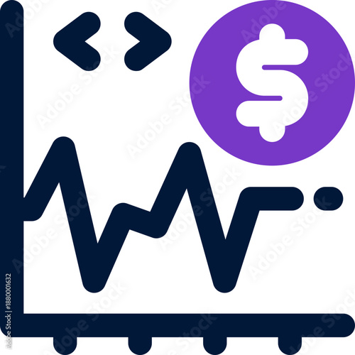 volatility duotone icon. Sleek and modern vector icon for websites, mobile apps, marketing materials, and corporate design. Fully scalable and ready to use.