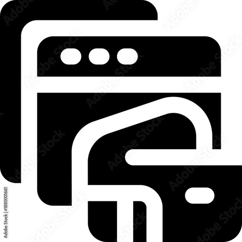 e wallet glyph icon. Strong and solid vector icon for websites, mobile interfaces, presentations, and visual branding. High quality and easy to edit.
