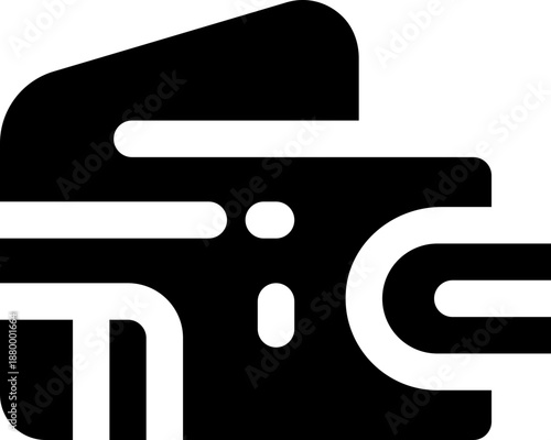 wallet glyph icon. Strong and solid vector icon for websites, mobile interfaces, presentations, and visual branding. High quality and easy to edit.