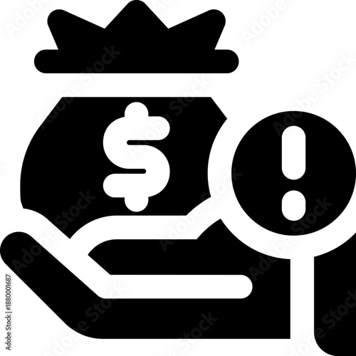 emergency fund glyph icon. Strong and solid vector icon for websites, mobile interfaces, presentations, and visual branding. High quality and easy to edit.