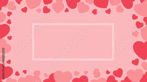 Elegant Valentine Frame with Heart Motifs for Love Celebrations