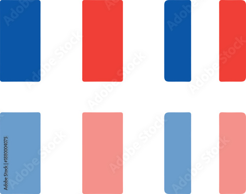 The french flag with blue white and red colors