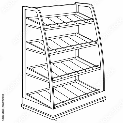 Modern retail display shelf