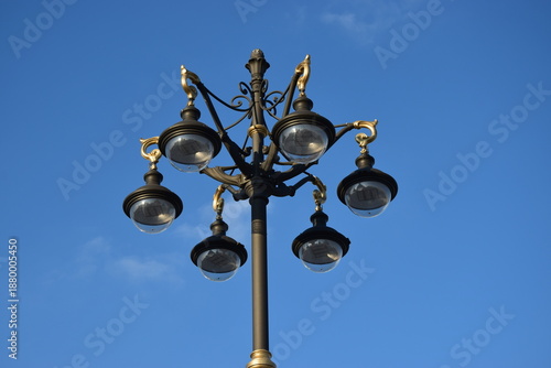 vintage metal lantern with six arms